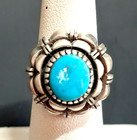 10 5g Authentic Handmade Sterling Silver Turquoise Southwestern Rings Size 5 5