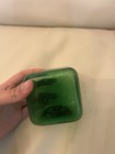 Rare Vintage Green Square Japanese Fishing Net Float Orb Glass Handcrafted 3   