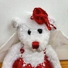Dan Dee White Red Bear Angel Cupid Plush Stuffed Teddy Bear