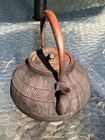 Small Tetsubin Japanese Cast Iron Tea Kettle Teapot Mushroom On Lid Handcrafted