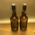 Vintage Grolsch Amber-brown Glass Swing-top Beer Bottle Empty Lot Of 2