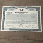 1987 Wickes Corporation Warrant Stock Certificate 4 Shares Delaware Scripophily