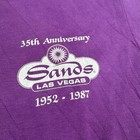 Vintage 1987 Sands Las Vegas 35th Anniversary Shirt Mens Medium Purple Casino