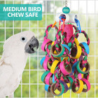 Bird Toys Conure Toys bird Parrot Foraging Shredder 24 Pcs Colorful Bagel Chewy
