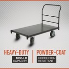Ironton Metal Platform Cart  1000-lb  Capacity  48in l X 30in w  8in  Casters