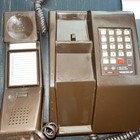 Vintage Webcor Zip Telephone Brown Cradle Push Button Wall Desk 1970s Mcm