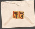 Jamaica 1938 Cover With Christmas Seals Pair On Back Kingston To La Crosse Va