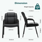 Olixis Office Waiting Room Chairs Set Of 6  Stationary Side Guest Chair