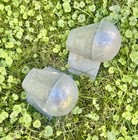 Set Of 2 Vintage Streamlined Galvanized Roof Ridge Ball End Cap Finial Barn Home