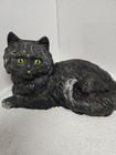 Vintage Black Cat Cast Iron Door Stop Antique Folk Art Makers Mark 1248