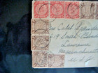 China Qing 1902 From Shanghai  Via Yokoham Japan To  Usa 12 Coiling Dragons Rare