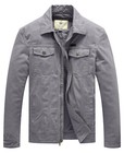 Wenven Men s Light Safari Military Jackets Washed Cotton Outerwear Spring Coat