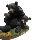 Playful Black Bears Figurine Vintage Resin Cabin Home Decor Accent Nice 