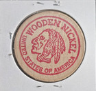 1992 Vallejo Numismatic Society Wooden Nickel 20th Annual Coin Show Token Ca Red