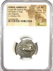 Epirus Ambracia Ar Stater Pegasus   Athena Silver Coin 300 Bc - Ngc Choice Xf Ef