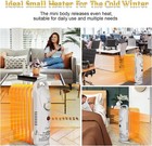 White Portable Room Heat 7-fin Electric Indoor Space Heater With Thermostat