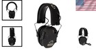 Rechargeable Hearing Protection Earmuffs  21db Noise Reduction  Black