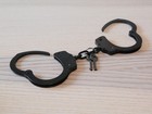 Security Heavy Duty Cuffs Keys Lock Black Hand Cuffs Stealth Law Enforcement