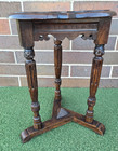 Antique Trefoil Table In Solid Oak British Victorian Free Shipping