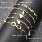 Womens Bohemian Foot Chain Bracelet Beaded Beach Heart Butterfly Gold Anklet Us