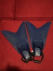 Force Fin Pro Scuba Diving Fins Size Sm Adjustable Strap Snorkeling Blue