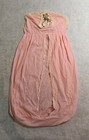 Vintage Pink Diaper Stacker Cat Kitten Patch Lace Holder Hanging Bag 