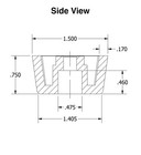 4 Extra Large Tall - 1 5 W X   750 H - Round Rubber Feet Bumpers Amps  - Us Made