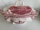 Johnson Brothers Old Britain Pink Covered Soup Tureen  Made In England  Vintage
