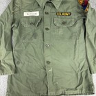 Vintage Us Army Og-107 M-1951 Shirt Men   s Medium Patches Old Ironsides