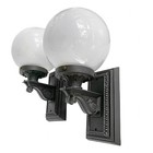 Antique Pair Large Herwig Cast Sconce Lights New Sockets Wiring 8  Opal Globes