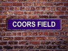 Coors Field Street Sign Colorado Rockies Baseball Road