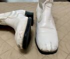 Vintage White Leather 1970   s Cheerleading Shoes Boots Size 7 See Description