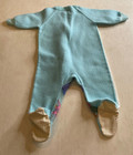 Vintage 90   s Disney Little Mermaid Baby Girls Footie Pajamas 6-12 Month Fleece
