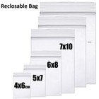 Clear 2mil Reclosable Zipper Poly Bags Self Seal Plastic Poly Bags Many Sizes
