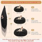 Giant 8ft Green Bean Bag Chair For Adults - Soft Removable Cover  No Filler