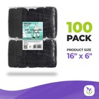 Black Disposable Shoe Covers 16x6  100 Pack Pp 35 Gsm Non Slip