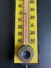 Vintage Springfield Instrument Co Thermometer Glass On Yellow black Plastic 096 