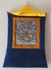 The Wheel Of Life  Authentic Tibetan Hand Painted Thangka W  Silk Brocade