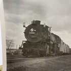 Vintage Steam Locomotive 2258 Freight Railroad Train Photo 4x5 B w Gelatin Orig