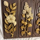 Syroco Floral Wall Plaques Vintage 1966 - Full Set Of 4 Flower Mcm
