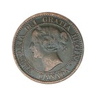 1858 Canada Large Cent Vg  One Cent Coin Victoria