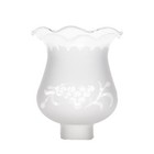  1 5 8 Inch Fitter Colonial Style Frosted And Etched Design Glass Lamp Shade 