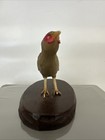 Antique Japanese Hand Carved Painted Bird Figurine