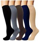  5 Pairs  Compression 15-20mmhg Graduated Support Socks Calf Mens Womens S-xxl 