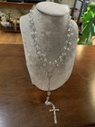 Vtg Afco Sterling Silver Crucifix Glass Crystal Rosary Creed Lot A