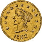 High Grade  1852 California Gold  Liberty   4   Ngc Ms65 Hr7