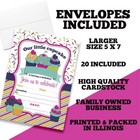 Cupcake Birthday Party Invitations For Girls 20 5x7 Fill In Cards With Twenty   