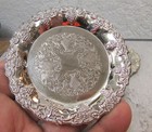 Vintage Unmarked Silver Plate Coasters Set Of 3  3 75 Inch  Great Decor Items
