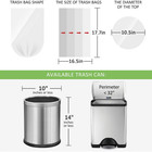 200 Count 2 Gallon Small Trash Bags 1 8   2 Gal Garbage Bin Liners