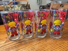 Set Of 4 Super Mario Bros 2  Glasses  1989 Nintendo Of America